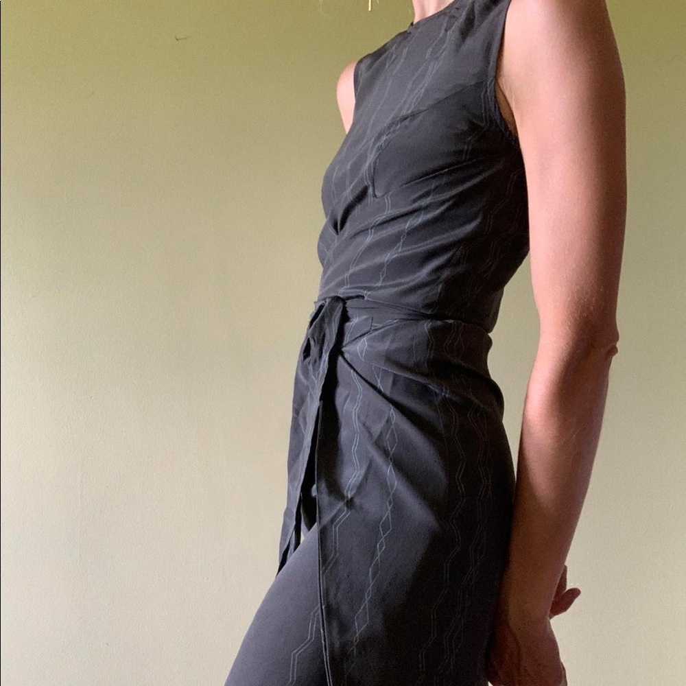 Nade Studio hand dyed 100% silk wrap mini dress